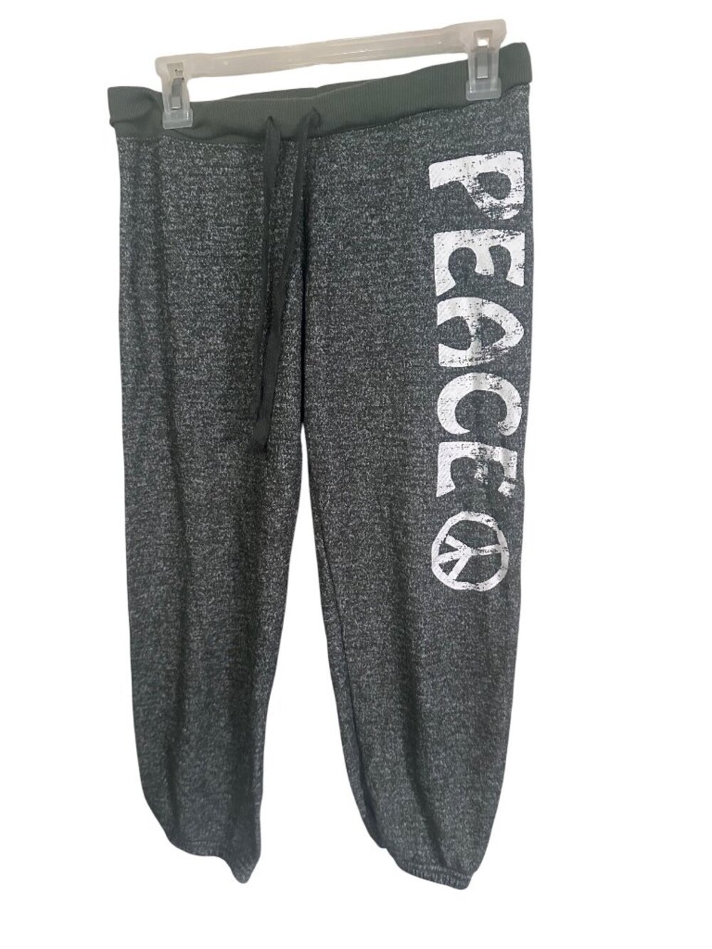 Rue 21 green cropped peace joggers size M